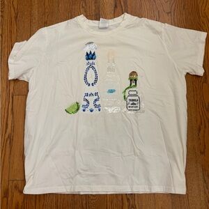 Queen of Sparkles Tequila Sequin Graphic Tee – White – Size XXL